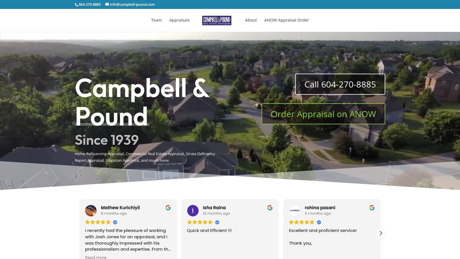 Campbell & Pound Real Estate Appraisers